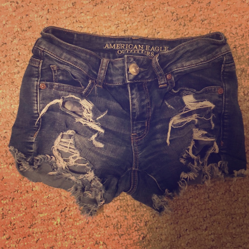 ripped jean shorts